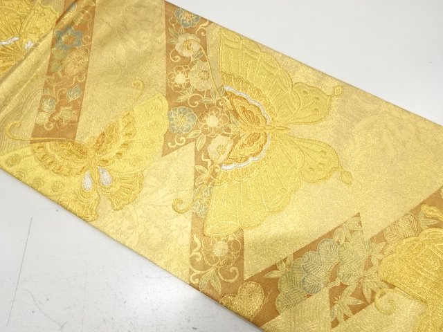 JAPANESE FUKURO OBI FOR FURISODE / WOVEN BUTTERFLY